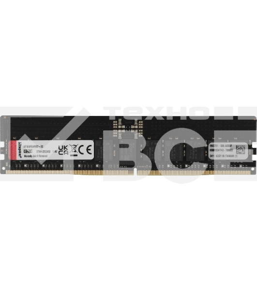 Оперативная память Kingston Fury Renegade Pro, DDR5, 32GB, RDIMM, 6800MHz, CL34, ECC, RDIMM, с радиатором, черный