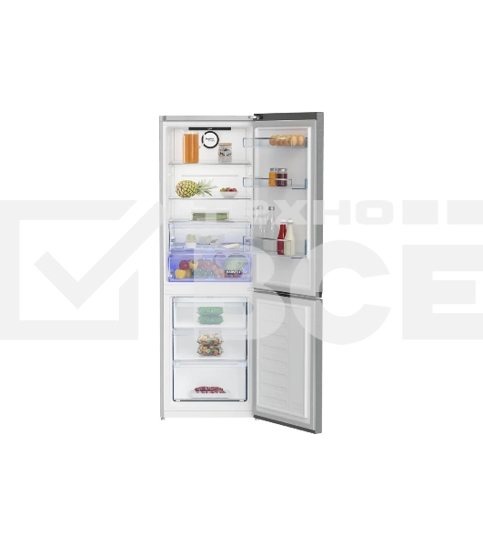 Холодильник Beko B3RCNK362HX нержавеющая сталь двухкамерный 220/100л морозилка снизу Total No Frost