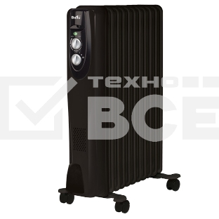 Масляный обогреватель Ballu Classic Black BOH/CL-11BRN (11 секций) черный, 2200 Вт, 27 м2, термостат