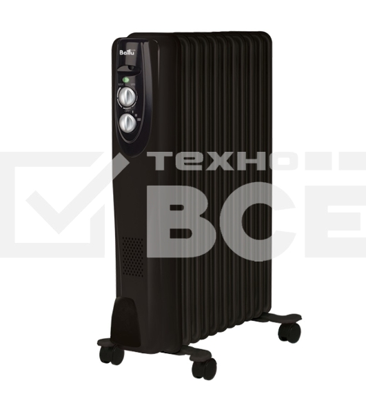 Масляный обогреватель Ballu Classic Black BOH/CL-11BRN (11 секций) черный, 2200 Вт, 27 м2, термостат