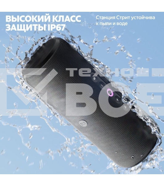 Умная колонка Яндекс Станция Стрит с Алисой, портативная, модель YNDX-00030GRY (серый)