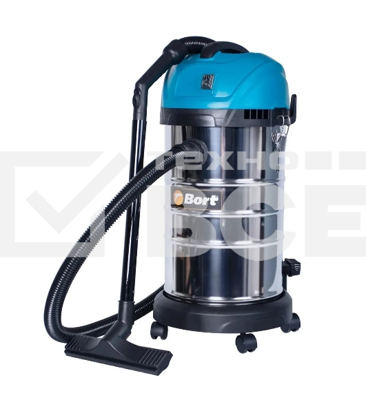 Строительный пылесос Bort BSS-1630-SmartAir 91272294 1600 Вт, вместимость 30 л, 45 л/сек, 7 кг, набор аксессуаров 7 шт