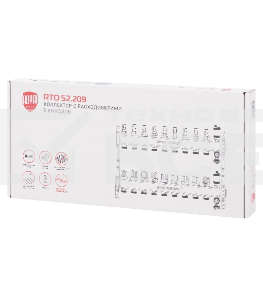 Коллектор Royal Thermo нерж. в сборе с расходомерами 1