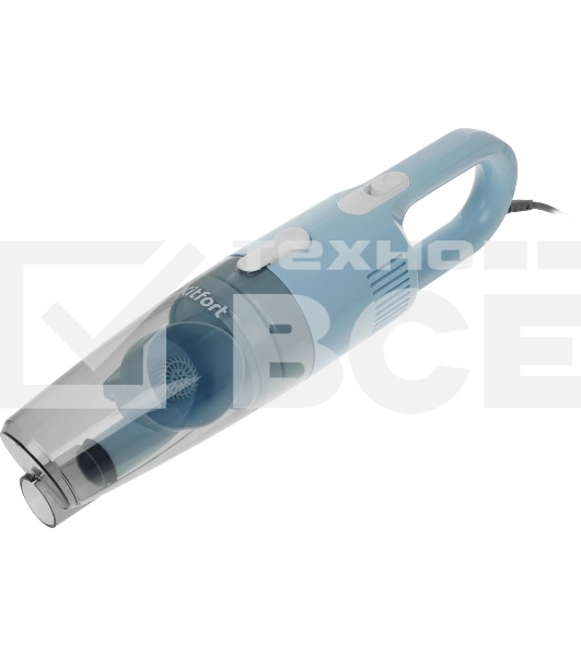 Пылесос вертикальный Kitfort KT-586-2 голубой, питание от сети, 400 Вт, уборка сухая, пылесборник 1,2 л