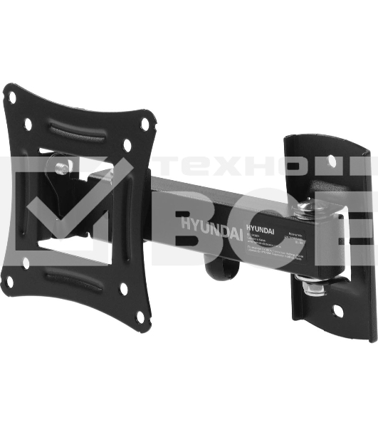 Кронштейн для телевизора Hyundai GL-R3 черный 10'-27' макс.15кг настенный поворот и наклон