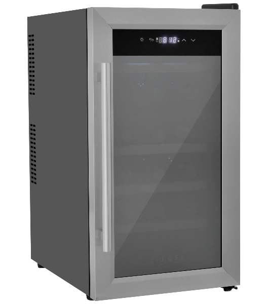 Винный шкаф ZÜGEL ZTWF182DX н/ж сталь, 46 л, 2 отсека, 18 бут.