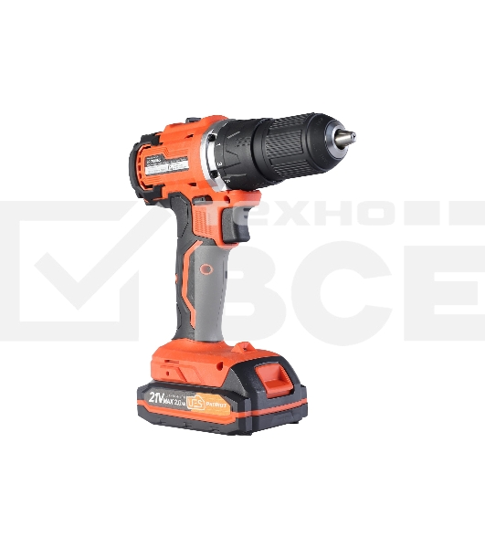 Дрель-шуруповерт Patriot BR 210Li, Аккумуляторная, 21В, 2 АКБ, Кейс