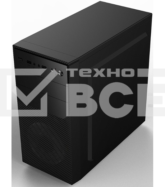 Компьютерный корпус mATX Minitower RD850, c БП PSU-ATX450-12EC, 2*USB 2.0, HD Audio+Mic, Black CBR PCC-MATX-RD850-450W