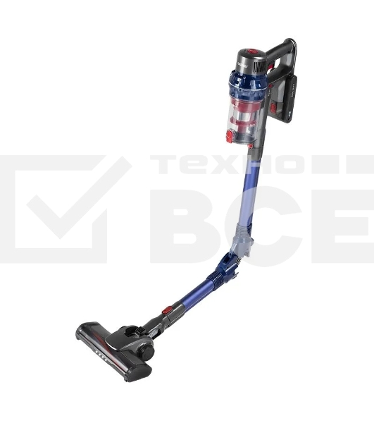 Пылесос вертикальный Zelmer STICK ZSVC925F KAR синий/серый, питание от аккумулятора, 380 Вт, уборка сухая, пылесборник 0.8 л, работа от АКБ max 35 мин.