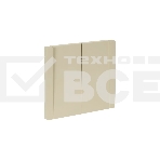 Выключатель IEK FORTE&PIANO FP406 2-кл с индикатором 10А ваниль, фото 1