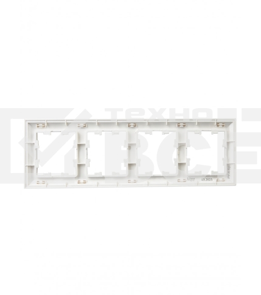 Рамка 4-местная IEK BRITE РУ-4-Бр DECOR 3D-форма белый