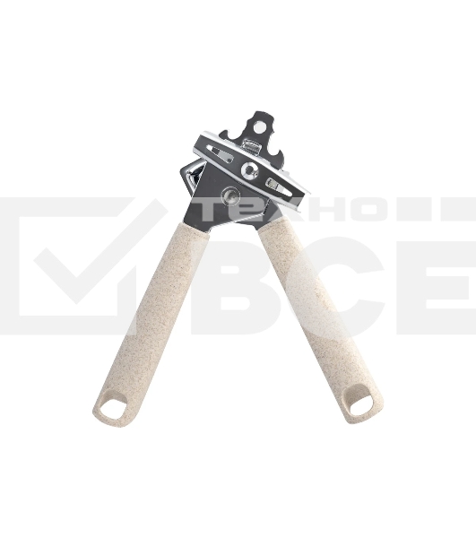 Консервный нож LARA LR07-36 механический, хромированное железо/рисовая шелуха