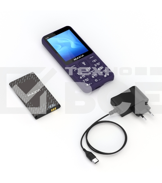 Мобильный телефон Maxvi C38 фиолетовый