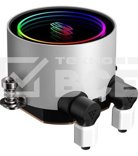 Система охлаждения PCCooler DA240 ARGB WH (270W, 240мм, белый, ARGB/ Fans: 2x120мм, 73.6CFM, -dBA, 1800RPM/ Pump height 55мм, -dBA, 3000RPM, Rad thickness 27мм/ S: 1851, 1700, 1200, 20XX, 115X, AM5, AM4)