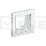 Рамка 1-мест. IEK BRITE IP44 РУ-1-БрБ-44 белый, фото 1