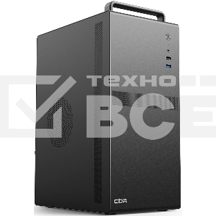 Компьютерный корпус CBR mATX Minitower V205, без БП, 1хUSB 3.0, 1хUSB 2.0, HD Audio+Mic, ручка, каркас металл 1.8мм, Black PCC-MATX-V205-WPSU