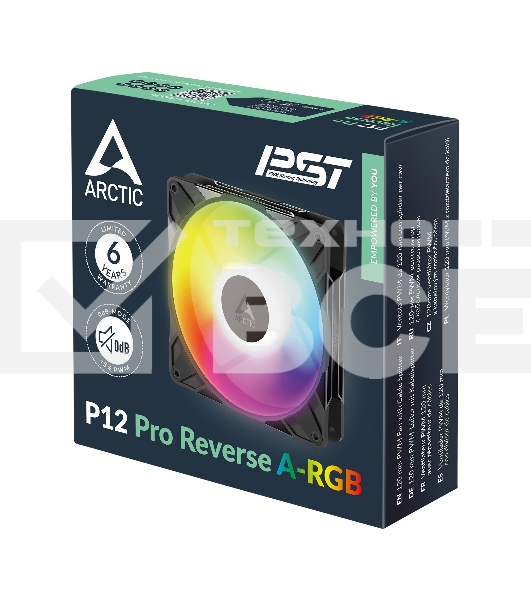 Вентилятор корпусной ARCTIC P12 Pro Reverse A-RGB - retail (ACFAN00322A) 
