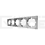 Рамка 5-м OSEN горизонт. квадрат серый матовый LEZARD 743-7400-150, фото4