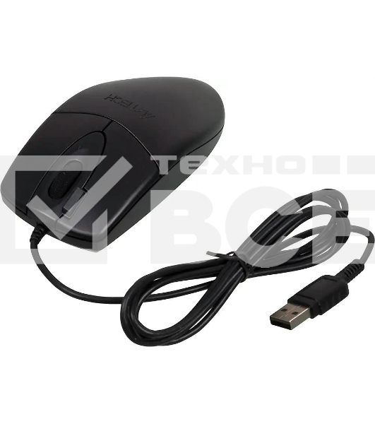Мышь проводная A4Tech OP-620D черный, 1000 dpi, USB, кнопки - 4