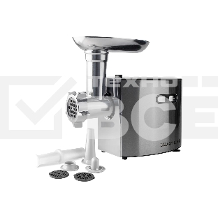 Мясорубка электрическая Galaxy Line GL 2400 серый, 1200 Вт, 1.3 кг/мин, реверс, защита от перегрузки, металлический лоток, насадки - 5