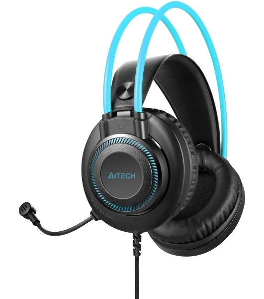 Гарнитура A4Tech Fstyler FH200i серый-синий, проводная, 3.5 мм