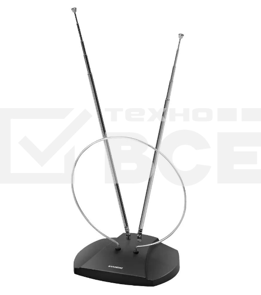 Антенна телевизионная Hyundai H-TAI120 3дБ пассивная черный