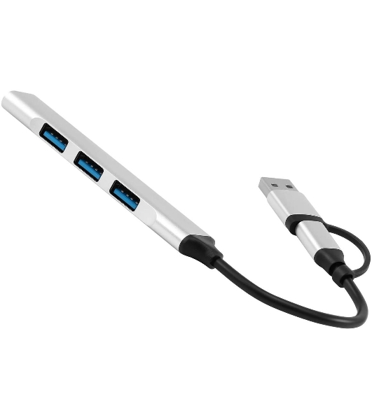 USB-концентратор Digma DHUB-4USB-AC-2.0, USB-C + USB-A, USB 2.0 4 портов, USB