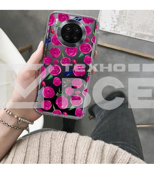 Чехол (клип-кейс) Gresso Air, для Honor 50 Lite, прозрачный/рисунок [gr17aaae9354]