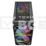 Компьютерный корпус Powercase Mistral Micro A3B ARGB, Tempered Glass, 2x 140mm ARGB PWM+1x 120mm ARGB PWM, чёрный, mATX  (CMMAB-A3), фото3