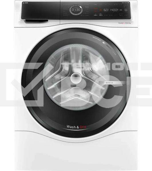 Стирально-сушильная машина Bosch Serie 8 WNC254A0SN белый, загр.фронтальная, макс.: 10,5 кг, 1400 об/мин, класс: D