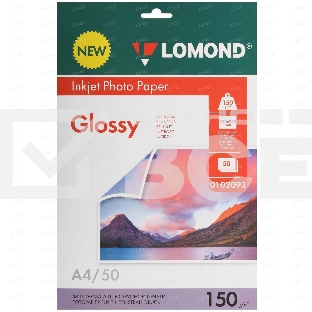 Фотобумага Lomond 0102093 A4/150г/м2/50л./белый глянцевое/глянцевое для струйной печати