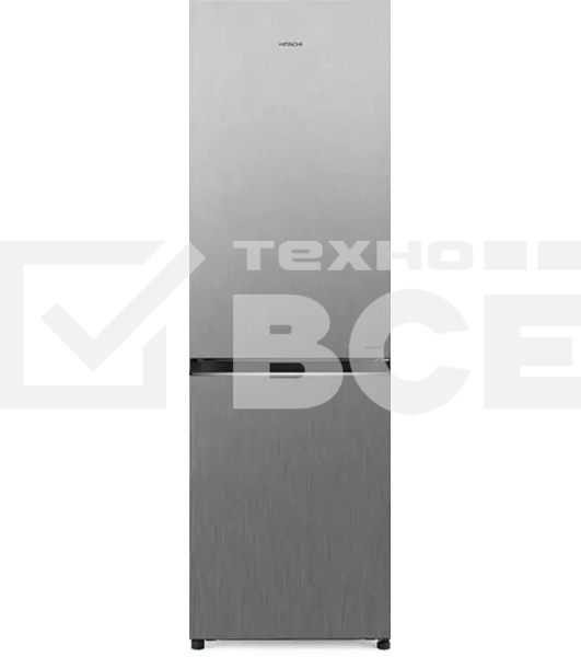 Холодильник Hitachi R-B410PUC6 PSV серебристый двухкамерный 215/105л морозилка снизу, No Frost