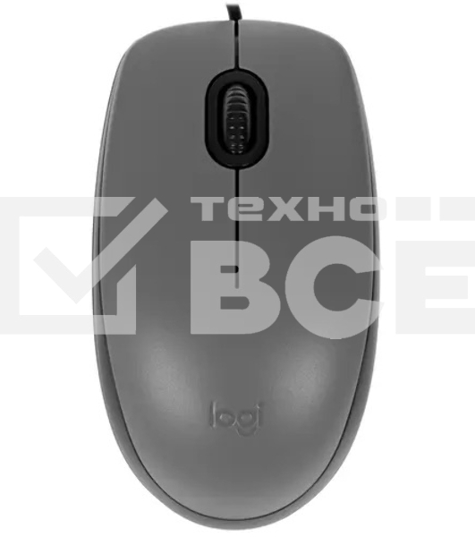 Мышь проводная Logitech M111 SILENT серый, 1000 dpi, USB, кнопки - 3