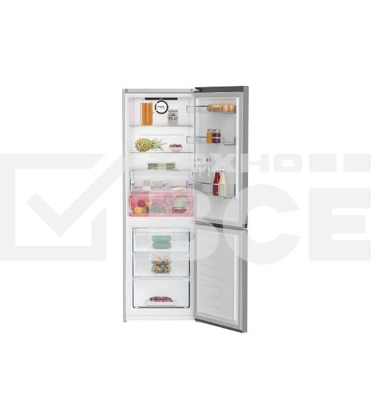Холодильник Beko B3RCNK362HX нержавеющая сталь двухкамерный 220/100л морозилка снизу Total No Frost