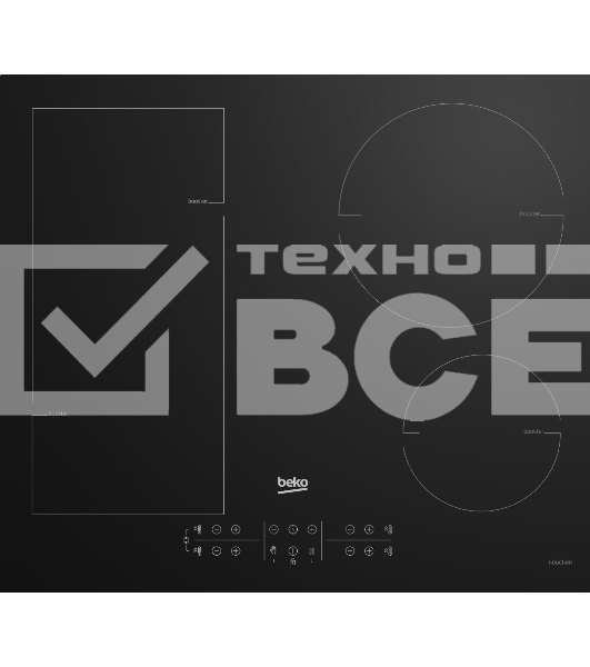 Индукционная варочная панель Beko BHI6420KFBB черный