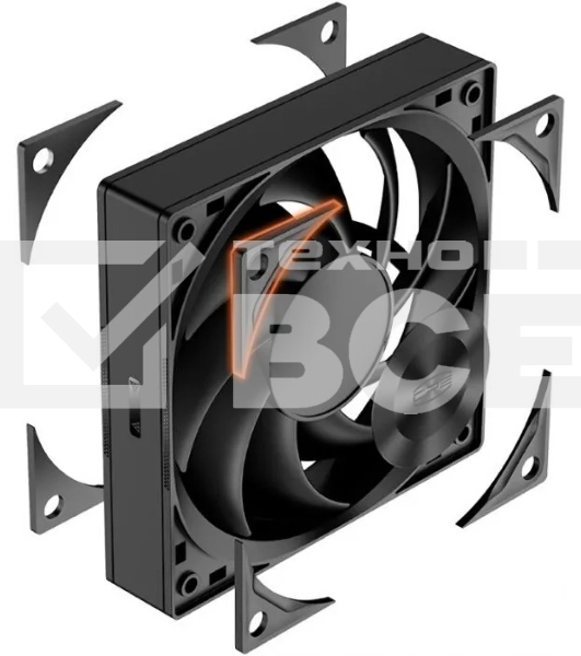Вентилятор для корпуса PCCooler F5 R120 черный, 120 мм, 2200 об/мин, 32 дБ, 4 pin