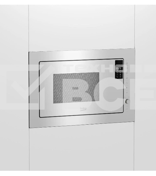 Микроволновая печь встраиваемая Beko BMGB 25333 WG белый, 25 л, 900 Вт, переключатели - поворотный механизм/сенсор