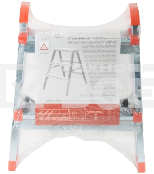 Лестница-стремянка стальная двусторонняя КУРС 2 ступени, Н=45.5 см, вес 2.7 кг