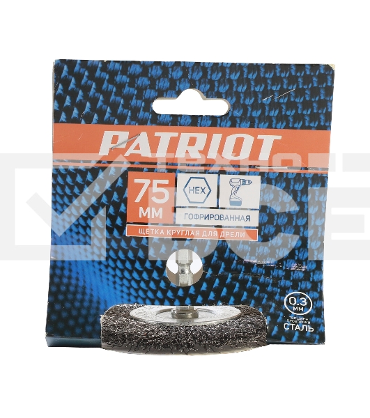 Щетка EDGE by PATRIOT круглая для дрели 75мм НЕХ