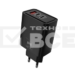 Сетевое зарядное устройство MORE CHOICE NC90 1USB+2Type-C 3.0A PD 45W, черный, фото 1