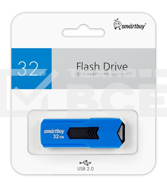 Флешка USB R/W Smartbuy 32Gb USB USB 2.0 Smartbuy STREAM Blue (SB32GbST-B)
