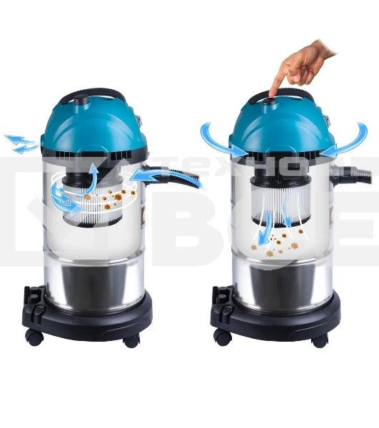 Строительный пылесос Bort BSS-1630-SmartAir 91272294 1600 Вт, вместимость 30 л, 45 л/сек, 7 кг, набор аксессуаров 7 шт