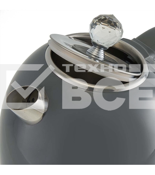 Чайник электрический Delta LUX DE-1018 (1,7 л. металл/пластик) серый