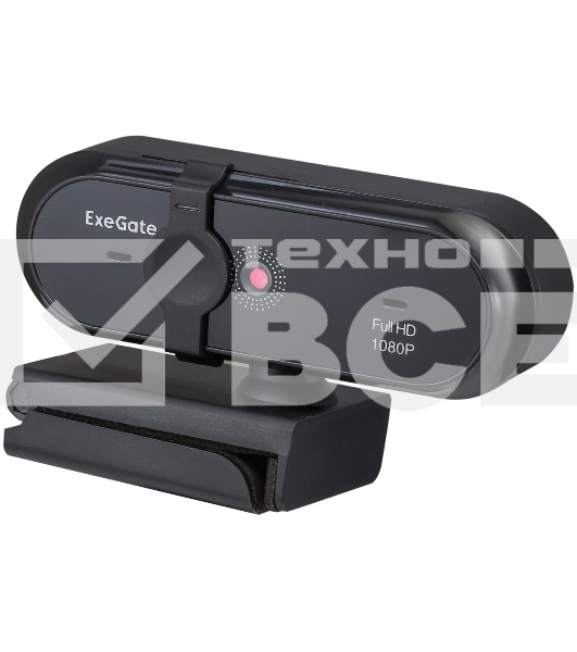 Веб-камера широкоугольная ExeGate Stream C925 Wide Full HD (2Мп, 1920х1080, 1080P,30fps, защитная шторка, фиксированный фокус, широкоугольный 4-линзовый объектив 79°, микрофон с шумоподавлением, универсальное крепление, USB, кабель 1,5 м, Windows 7/8/10/1