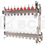 Коллектор Royal Thermo нерж. в сборе с расходомерами 1