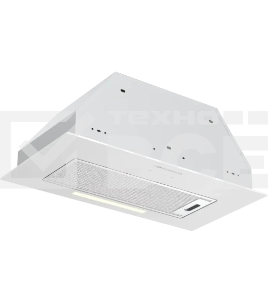 Встраиваемая вытяжка Kuppersberg INTOUCH 60 WG, High-Tech, 54 см, сенсорное управление, 3 скорости, 650 м3/ч, периметральное всасывание, LED освещение, угольный фильтр KFS-1 (опция), уровень шума 51 дБ, белый