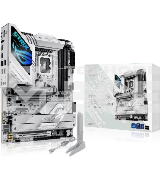 Материнская плата ASUS ROG STRIX Z890-A GAMING WIFI, LGA 1851, Intel Z890, 4xDDR5, 4xSATA, 5xM.2, 1xPCIe 4.0 x16, 1xPCIe 5.0 x16, 1xHDMI, 1xDP, 1x 2.5Gb LAN, 2xUSB-A 3.2 Gen 1, 5xUSB-A 3.2 Gen 2, 1xUSB-C 3.2 Gen 2, 2xThunderbolt 4, 2x3.5 мм, 7.1, ATX