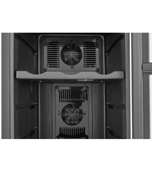 Винный шкаф ZÜGEL ZTWF182DX н/ж сталь, 46 л, 2 отсека, 18 бут.