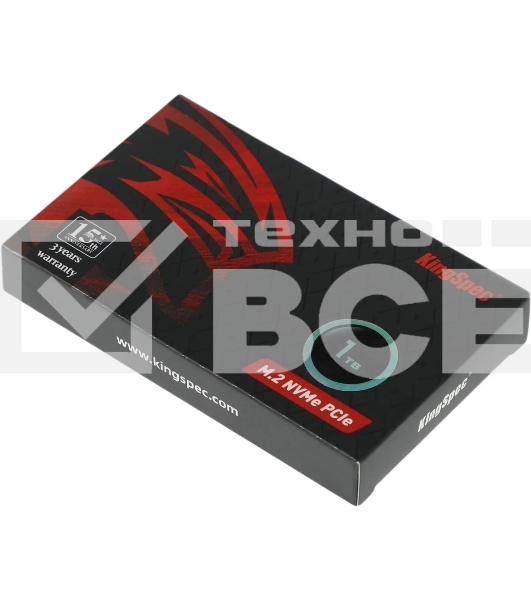 Накопитель SSD KingSpec NE-1TB, 1024GB, PCIe 3.0 x4, M.2 2280, NVMe, R/W 2400/1900
