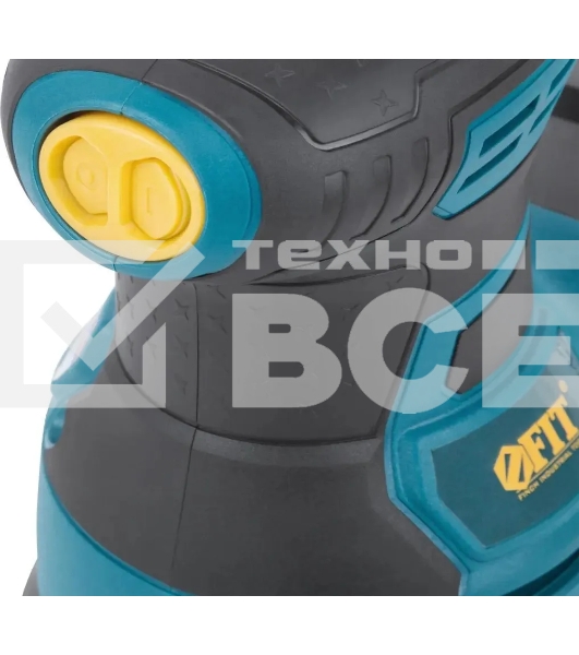 Шлифмашина эксцентриковая FIT OS-350, 350 Вт, 3000-13000 об/мин, 125 мм, 1,5 кг, липучка, пластик. контейнер, коробка
